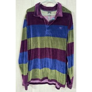 Houston White x Target Striped Pullover Velour Velvet Men's Sz XXL